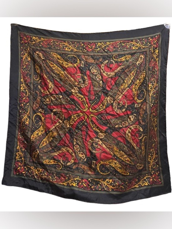 Unbranded Other - Vintage Silk Scarf Made In England - Heavy Twill Ancient Madder Paisley Foulard